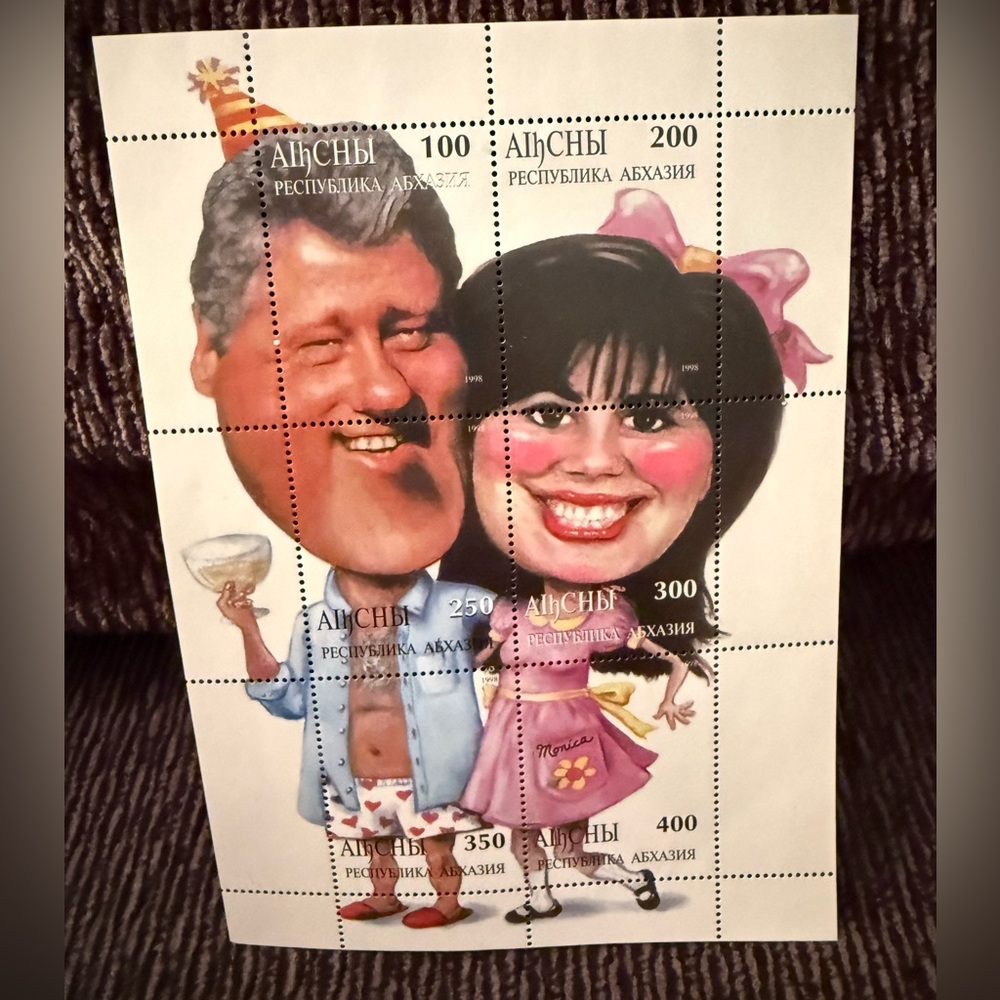 Stamp collection Bill Clinton & Monica